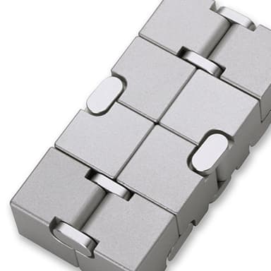 Fidget Spinner Infinite Cube Metal Stress Relief Flip Block - Musta