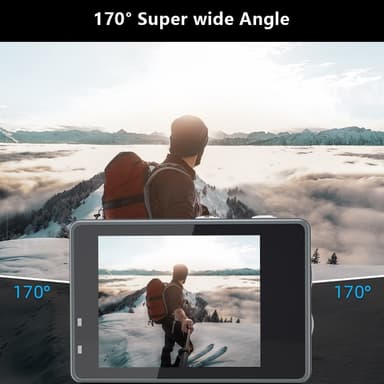 Toimintakamera 24MP 5K Ultra HD 30m vedenpitävä ulkourheilukamera
