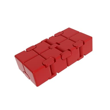 Fidget Spinner Infinite Cube Metal Stress Relief Flip Block - Musta