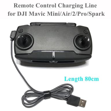 80 cm DJI Mavic Mini/Air /2/Pro/Spark Nylon Line -kaukosäätimen USB-latauskaapelille