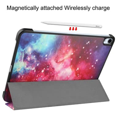 iPad Air 11 (2024) Kotelo Auto Herää / Nuku Kolminkertainen Taittojalusta Tabletin Suoja - Galaxy