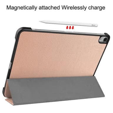 iPad Air 13 (2024) Kotelo Auto Herää / Nuku Kolminkertainen Taittojalusta Tabletin Suoja - RoseGold