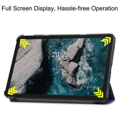 Tablettiteline Slim Fit Suojakuori Nokia T20:lle - Tummansininen