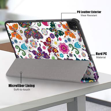 iPad Pro 11:lle 2021/2020 Kolmintaitettava jalustan tablettikotelo - Butterfly