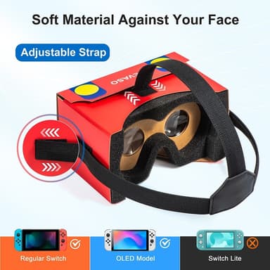 Yhteensopiva Nintendo Switch LCD / OLED VR Glasses Virtual Reality Glasses -lasien kanssa