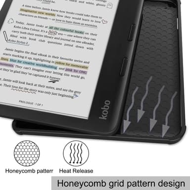 Kobo Libra Colour Kotelo PU Nahka + TPU E-Reader Suoja