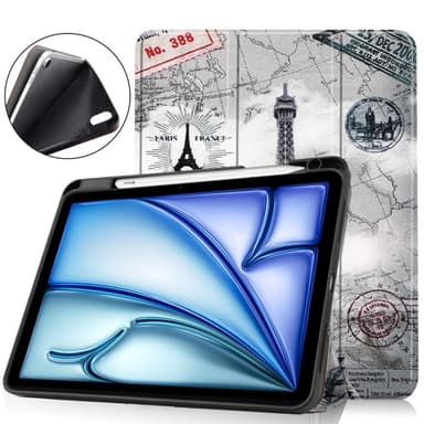 iPad Air 11 (2024) Kolminkertainen Teline Tabletin Suojakuori Kynäpidikkeellä - Tower