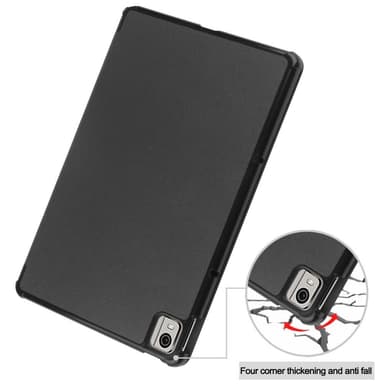 Nokia T21 Tri-fold Stand Wake/Sleep Cover Tablet-kotelo - Musta