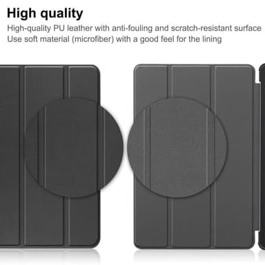 Nokia T21 Tri-fold Stand Wake/Sleep Cover Tablet-kotelo - Musta