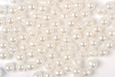 Plastpärlor 4mm 500g, Vit