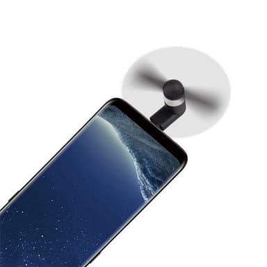 Fläkt till smartphone med USB-C - Svart