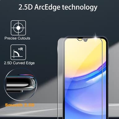 2 kpl. Samsung Galaxy A55 5G:lle Tumma Hartsilasi Näytönsuoja, jossa on Kameran Linssikalvo