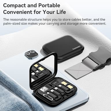 TOOCKI USB-C–USB-C-kaapeli USB+iP+Mikro-USB-sovittimen kotelo