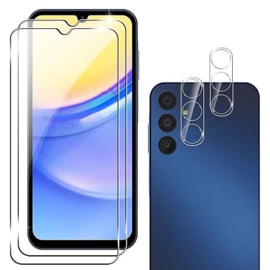 2 kpl. Samsung Galaxy A55 5G:lle Tumma Hartsilasi Näytönsuoja, jossa on Kameran Linssikalvo
