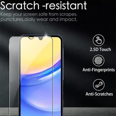 2 kpl. Samsung Galaxy A55 5G:lle Tumma Hartsilasi Näytönsuoja, jossa on Kameran Linssikalvo