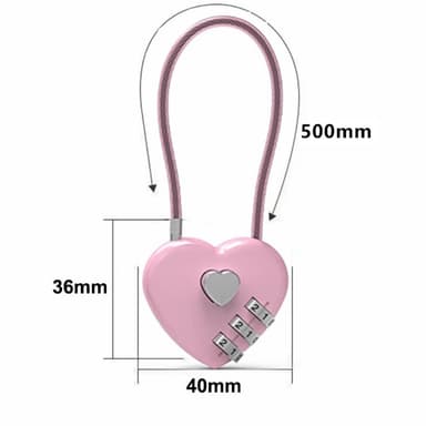 Sydän 50 cm yhdistelmälukko Riippulukko Säilytyskaappi koodilukko