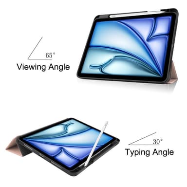 iPad Air 11 (2024) Kolminkertainen Teline Tabletin Suojakuori Kynäpidikkeellä