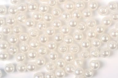Plastpärlor 4mm 500g, Vit