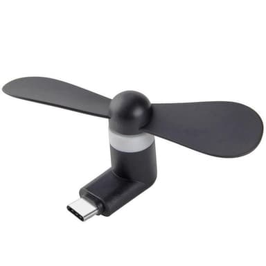 Fläkt till smartphone med USB-C - Svart