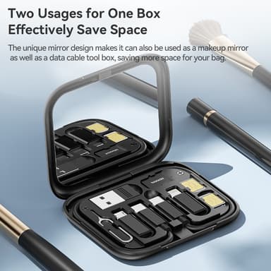 TOOCKI USB-C–USB-C-kaapeli USB+iP+Mikro-USB-sovittimen kotelo