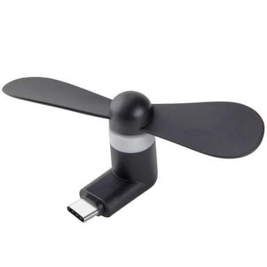 Fläkt till smartphone med USB-C - Svart