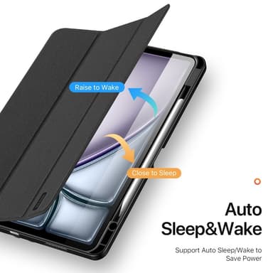 DUX DUCIS Domo iPad Air 13 (2024) Kolminkertainen jalusta - Musta