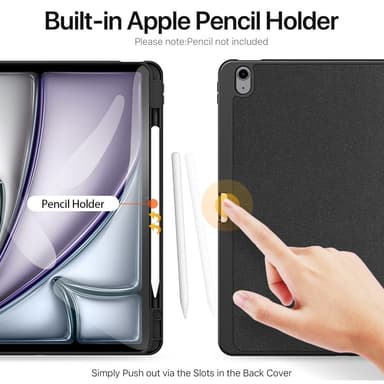 DUX DUCIS Domo iPad Air 13 (2024) Kolminkertainen jalusta - Musta