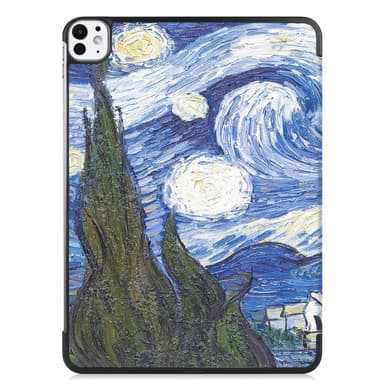 iPad Pro 11 (2024) Kotelo Auto Herää / Nuku Kolminkertainen Taittojalusta Tabletin Suoja - Painting