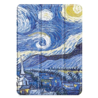 iPad Pro 11 (2024) Kotelo Auto Herää / Nuku Kolminkertainen Taittojalusta Tabletin Suoja - Painting