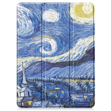 iPad Pro 11 (2024) Kolminkertainen Teline Tabletin Suojakuori Kynäpidikkeellä - Painting