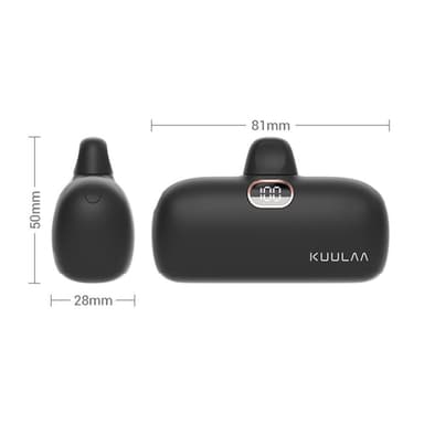 KUULAA 18W 5000mAh kannettava puhelimen laturi USB-C 2 porttia