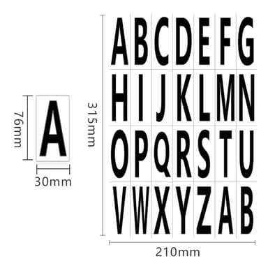 2 arkkia 7.6*3cm numeeriset tarratarrat Numerot