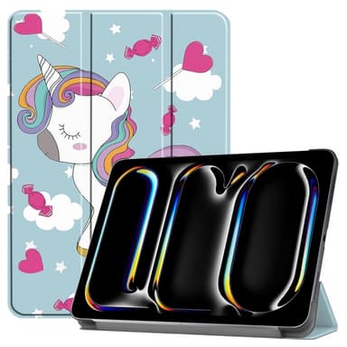iPad Pro 11 (2024) Kotelo Auto Herää / Nuku Kolminkertainen Taittojalusta Tabletin Suoja - Unicorn