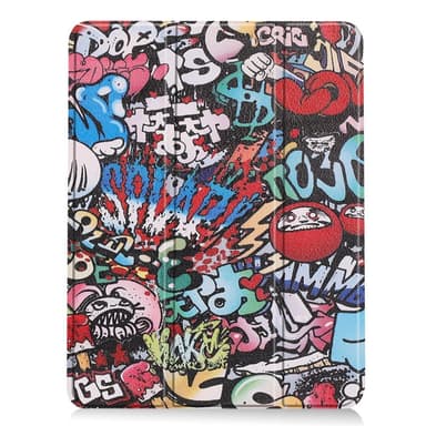 iPad Air 11 (2024) Kolminkertainen Teline Tabletin Suojakuori Kynäpidikkeellä - Graffiti