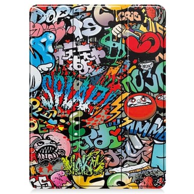 iPad Pro 11 (2024) Kolminkertainen Teline Tabletin Suojakuori Kynäpidikkeellä - Graffiti