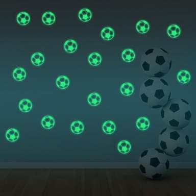 12kpl jalkapallon valaisevat tarrat Jalkapalloseinätarra lastenhuoneen poikien makuuhuoneeseen