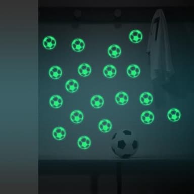 12kpl jalkapallon valaisevat tarrat Jalkapalloseinätarra lastenhuoneen poikien makuuhuoneeseen