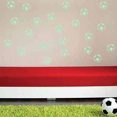 12kpl jalkapallon valaisevat tarrat Jalkapalloseinätarra lastenhuoneen poikien makuuhuoneeseen