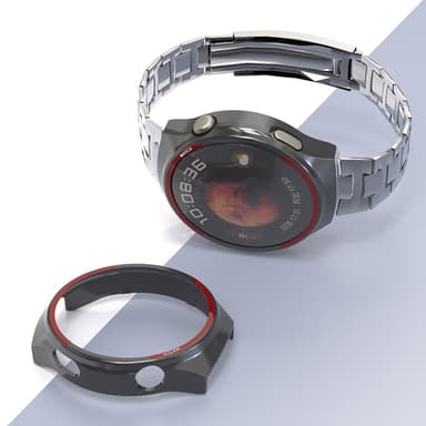 Huawei Watch 4 Pro -kellokotelon suojakuori - musta+punainen