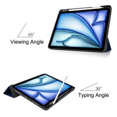 iPad Air 11 (2024) Kolminkertainen Teline Tabletin Suojakuori Kynäpidikkeellä