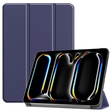 iPad Pro 11 (2024) Kotelo Auto Herää / Nuku Kolminkertainen Taittojalusta Tabletin Suoja - Tummansininen