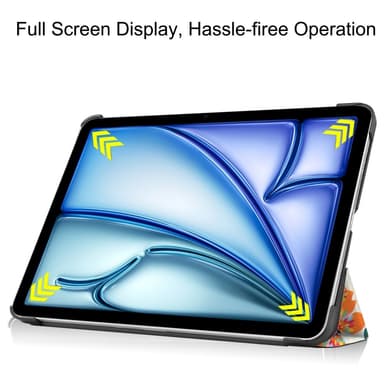 iPad Air 11 (2024) Kotelo Auto Herää / Nuku Kolminkertainen Taittojalusta Tabletin Suoja - Butterflies