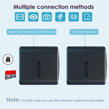 AS02 Mini vakoojakamera Langaton Wifi IP-kotiturvakamera HD 1080P