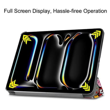 iPad Pro 11 (2024) Kotelo Auto Herää / Nuku Kolminkertainen Taittojalusta Tabletin Suoja - Graffiti