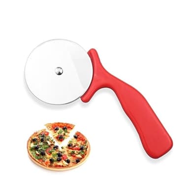 Pizzan viipalointikone Pizzan leikkausveitsi kakkutyökalu Pizzapyörä - musta