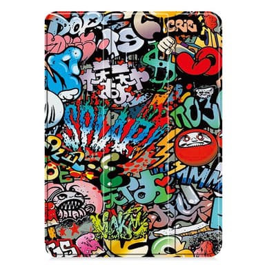 iPad Pro 11 (2024) Kotelo Auto Herää / Nuku Kolminkertainen Taittojalusta Tabletin Suoja - Graffiti