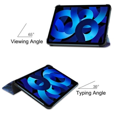 Kolminkertainen telinekotelo iPad 10.9: lle (2022) -tabletin kansi - Maalaus
