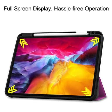 iPad Pro 11 2021 kolminkertainen jalustan tablettikotelo - violetti