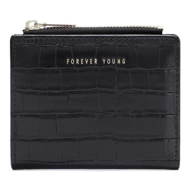 FOREVER YOUNG Tyylikäs Lyhyt Lompakko PU-nahka Naisille Kaksinkertainen Taitto