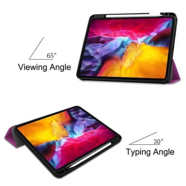 iPad Pro 11 2021 kolminkertainen jalustan tablettikotelo - violetti